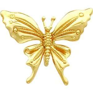    14K Yellow Gold Butterfly Slide Pendant Jewelry New Jewelry
