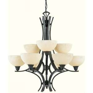  Luxor   chandelier in brushed steel with white alabaster 