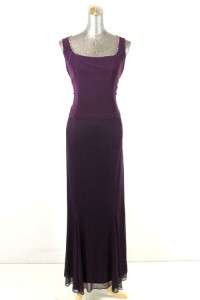 purple ALEX EVENING full length gown dress jacket 3/4 sleeve formal XL 
