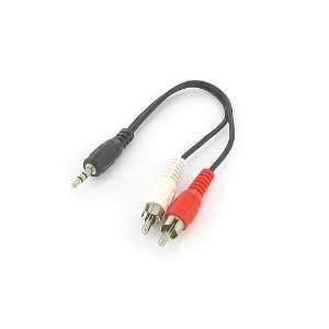  Y Adapter 6 Stereo 3.5mm Male Cable to 2 RCA Male 