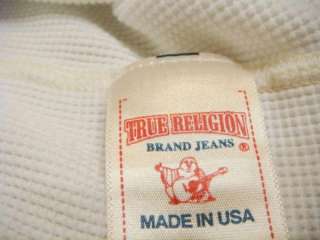 True Religion Brand Wings Logo Thermal Sweater Shirt  