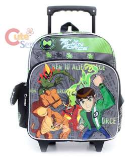 Ben 10 School Roller Bag Rolling Backpack Gray 1