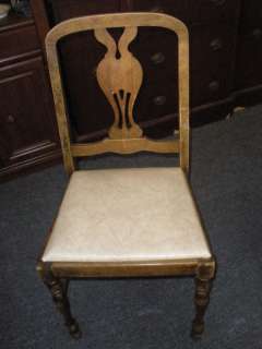 Vintage Reupholstered Empire Chair Co. Lyre Back Chair  