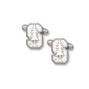  Stanford Cardinal S with Tree Sterling Silver Cuff Links 