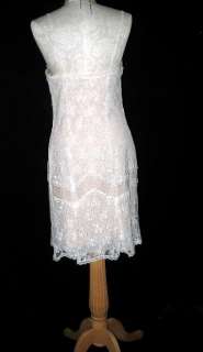 NWT Jessica McClintock Romantic Ivory Lace Slip Dress Size 8  