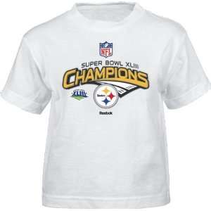   Steelers Super Bowl XLIII Champions Kids 4 7 Locker Room T Shirt