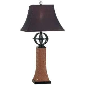 Home Decorators Collection Pamplona Table Lamp Black Fabric Tobacco 
