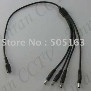   dc 1 female to 4 male power splitter cable for 2.1mm jack Electronics