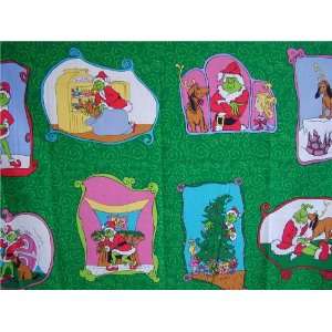  45 Wide Grinch Scenes Fabric By The Yard Arts, Crafts 