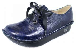   ABBI ROSE Navy Blue Embossed Leather Oxfords Shoes ABB 533  