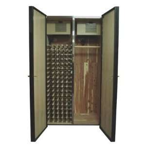   440 His/Hers Oak Wine Cooler and Fur Storage Cabinet
