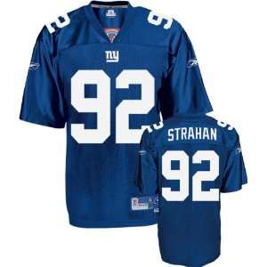  Michael Strahan Blue Reebok NFL 2004 New York Giants Jersey 
