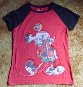 NWOT Juniors sz LG Disney Mickey Mouse T Shirt  