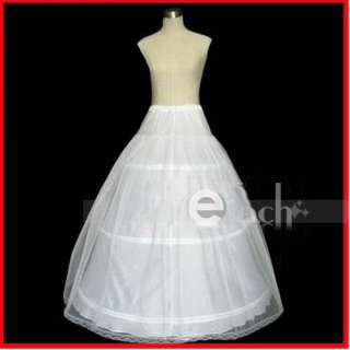   quality 3 Hoops Wedding Bridal Gown Dress Super Full Petticoat  