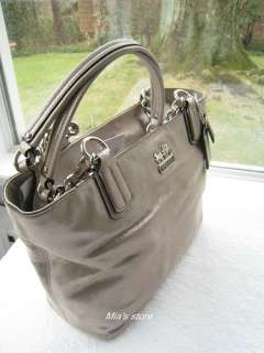 AUTH Coach Purse CHELSEA METALLIC LEATHER Shoulder TOTE 18694 NEW 