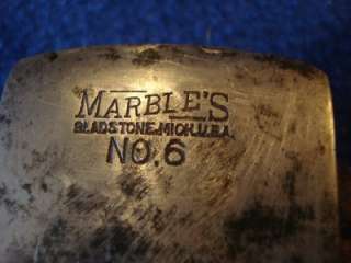 Superb Pat 1898 Marbles No 6 Safety Axe Hatchet Vintage Gladstone Mich 