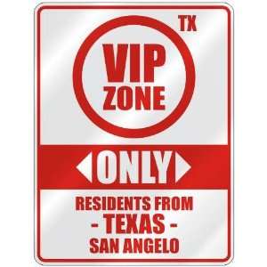   ZONE  ONLY RESIDENTS FROM SAN ANGELO  PARKING SIGN USA CITY TEXAS