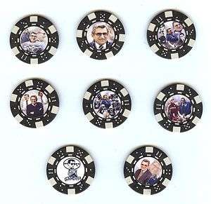 New Lot of 8 Chips of Joe Paterno Poker Chip Card Guard Penn St.RIP 