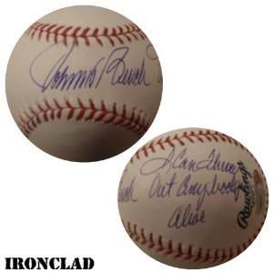  Johnny Bench Autographed ROMLB w/ I Can Throw Out Any Man 
