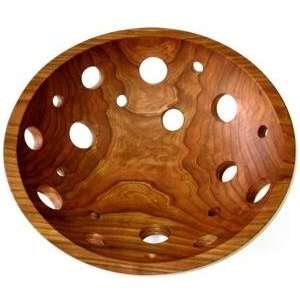  12 Inch Wooden Fruit Bowls   Solid Cherry Fruit