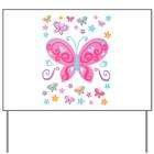 Artsmith Inc Yard Sign Pretty Butterflies And Flowers