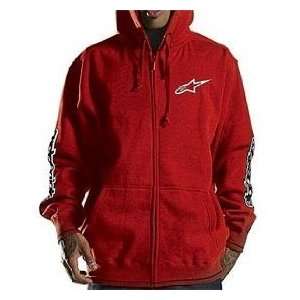   Alpinestars Youth Spelled Out Zip Up Hoody   X Large/Red Automotive
