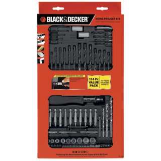Black & Decker 114 Piece Drill Bit Project Set 71 114  