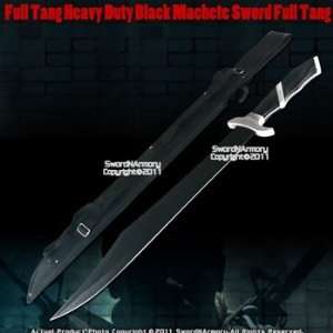  Full Tang Heavy Duty Black Machete Sword Full Tang Sports 