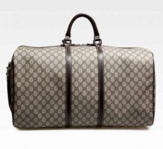 GUCCI Duffle Bag BROWN Gucci Plus Fabric Luggage Carry On Travel Bag 