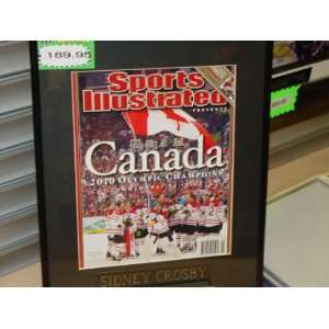  Sidney Crosby Signed and Certified Olympic Si Cover Framed 