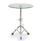 Adesso Adjustable Glass Side Table   Jazz Chrome Finish