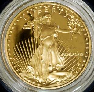 1989 4pcs American Eagle Gold Bullion Proof Coin Set w/Case & COA 