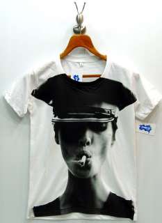 KATE MOSS Ciggy Fashion SuperModel Punk Rock T Shirt S  