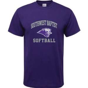  Southwest Baptist Bearcats Purple Youth Softball Arch T 