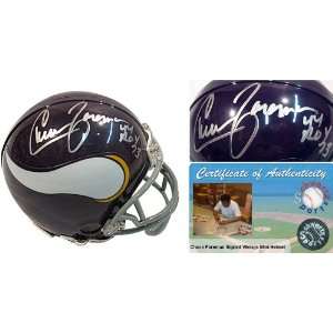  Chuck Foreman Signed Vikings Mini Helmet w/ROY73 Sports 
