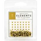 American Crafts Elements Glitter Brads Mini Gold