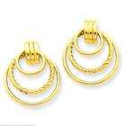 FindingKing 14K Yellow Gold Fancy Twisted Earrings Jewelry Studs