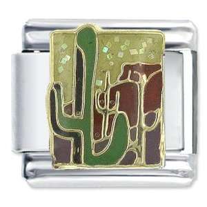  Cactus In Desert Italian Charms Bracelet Link Pugster 