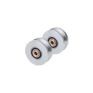   Pair 4inch Solid Steel, Heat Treated Groove Wheels with Ball Bearings