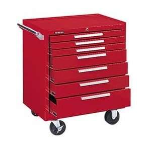 ROLLER CABINET 7DRW RED   Interlocking Drawer Roller Cabinet, Kennedy 