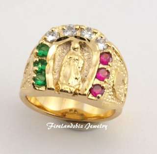 Mens Ring Our Lady of Guadalupe Horse Shoe Size 9 to 13  