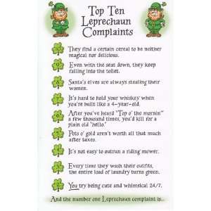   Day Card Top Ten Leprechaun Complaints
