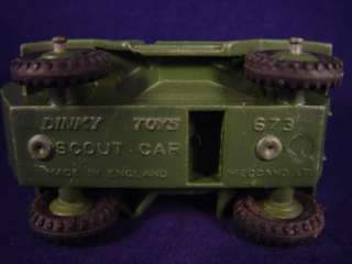 Vintage Dinky Toys Army Daimler Scout Car No. 673  
