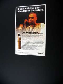 Bari Joshua Redman Sax Mouthpieces 1995 print Ad  