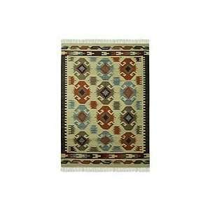  NOVICA Wool rug, Tribal Stars (4x6)