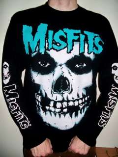 Misfits Danzig Skull Punk long sleeve T Shirt Size M  