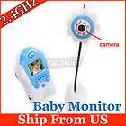4GHz Wireless Video baby security monitor Camera For baby Care Blue