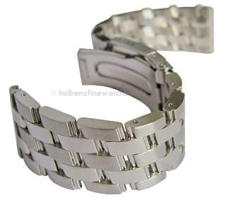  Hadley Roma Silver / Stainless Steel Straight End Metal Watch Band 