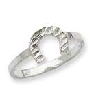 Jewelry Adviser rings Sterling Silver Antiqued Horseshoe Ring Size 9