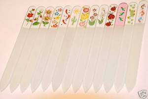 12s Crystal Glass Nail Files 5.5 Gifts New flowers  